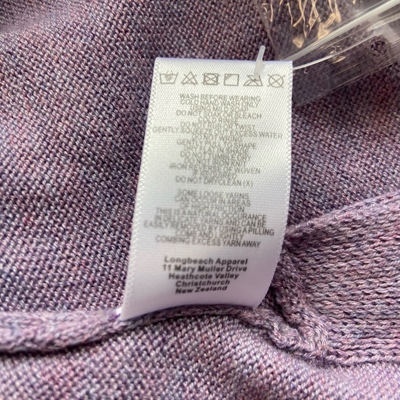 NWOT Foil Sweater Wool Blend Purple Layered Shirt S Oversized Old Money Preppy - Picture 8 of 11